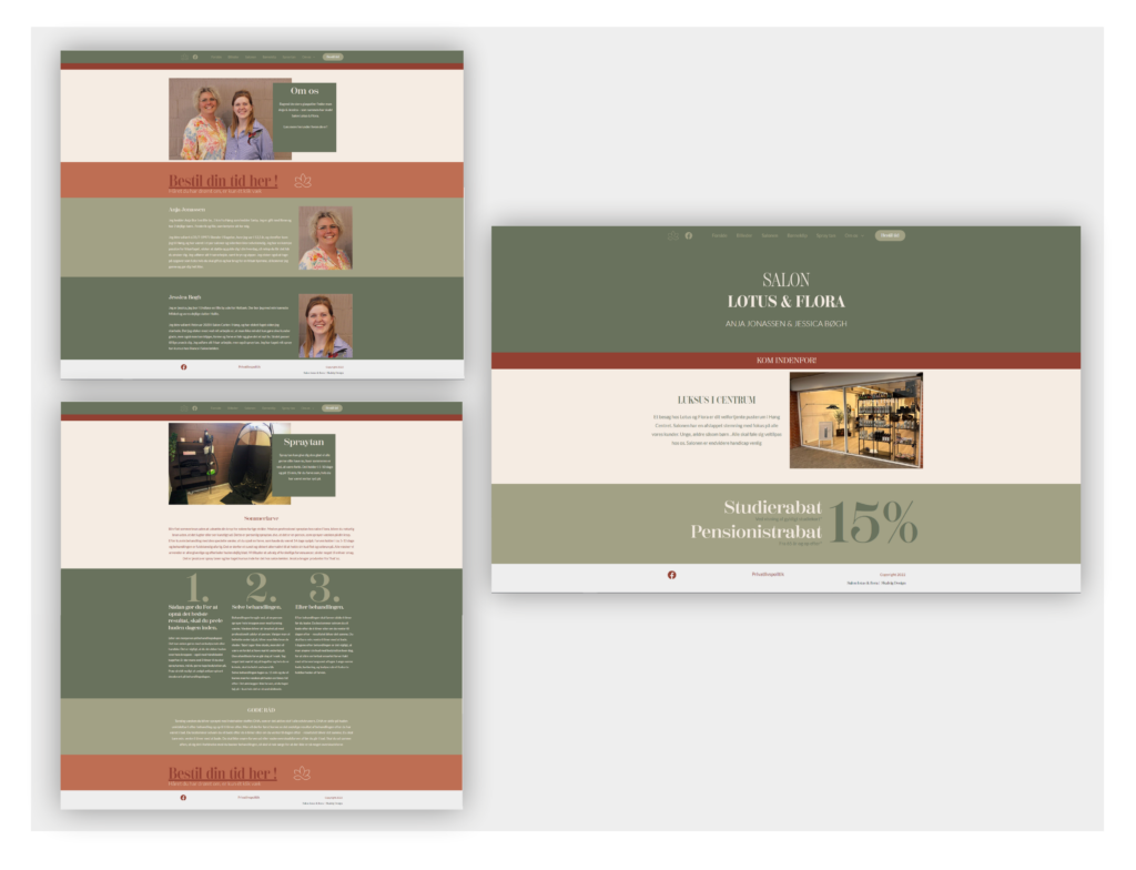 Salon lotus og flora i Høng har fået leveret et flot udtryk i form af hjemmeside, folie til vinduer og flyeres