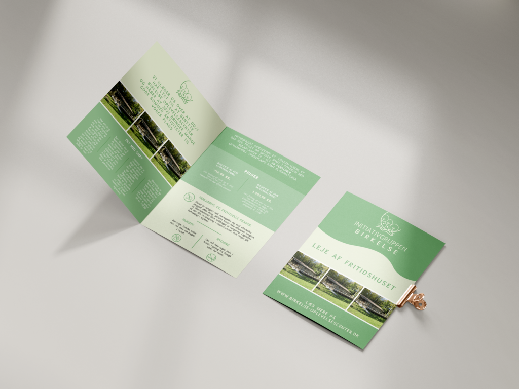 Birkelse oplevelsescenter fik overleveret et unikt moderne logo samt hjemmeside og alt der ellers kunne tænkes af trykte.